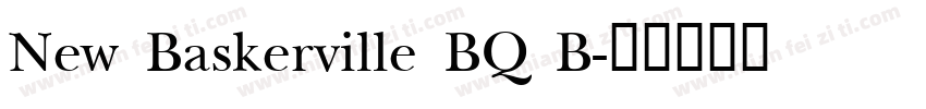 New Baskerville BQ B字体转换